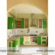 Зеленая кухня - Фото из портфолио кухонного салона